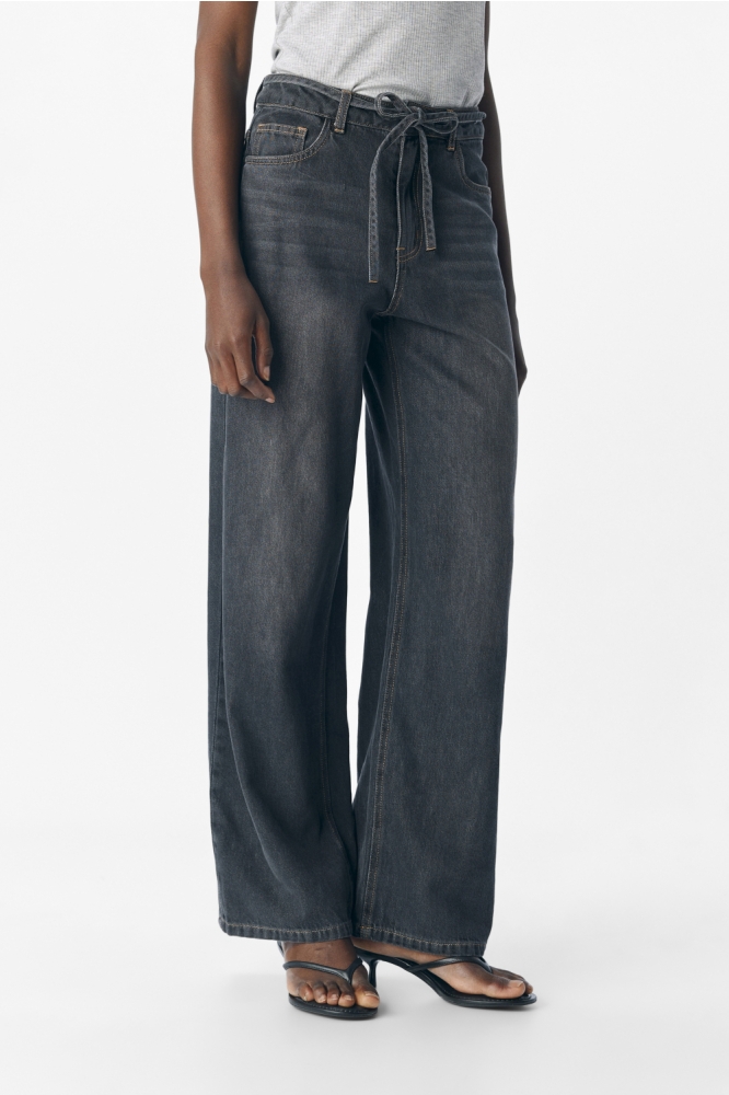 OBJROSIE MW WIDE JEANS NOOS 23046943 MEDIUM GREY DENIM